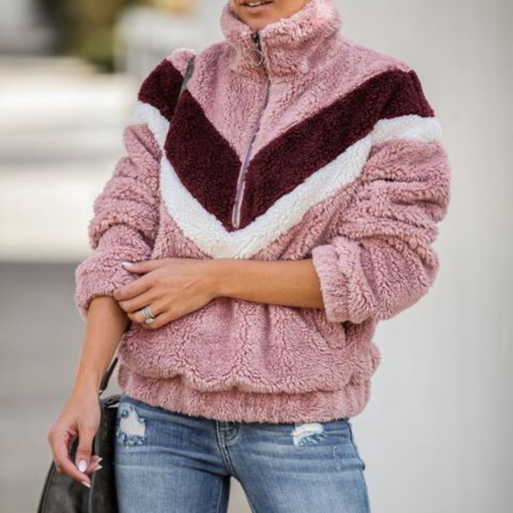 VICI Chevron Fuzzy Knit Pullover NEW!